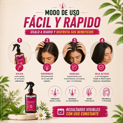 RAYNATURALS HAIR TONIC 🌿✨ FORTALECE TU CABELLO DESDE LA RAÍZ | ¡ENVÍO GRATIS!